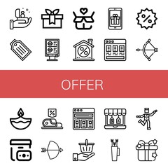 Wall Mural - offer icon set