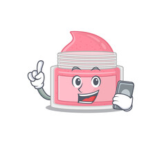 Sticker - caricature character design style of body srub speaking on phone