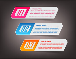 Leinwandbilder - modern text box template, banner Infographics