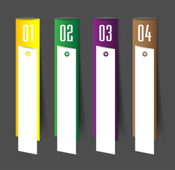 Leinwandbilder - modern text box template, banner Infographics