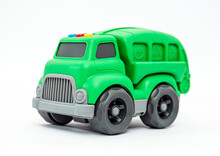 Toy Garbage Truck Isolated On White