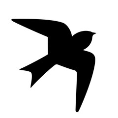 Sticker - Swallow bird vector icon