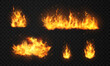 © HNKz - Burning red hot sparks realistic fire flames