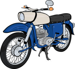 Wall Mural - moped cartoon , motorbike old,classic motorbike, historic motorbike

