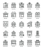 Fototapeta Londyn - 
Shop Architecture line Icons Pack 
