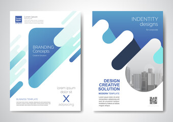 Wall Mural - brochure business template for cover corporate identity in design size a4