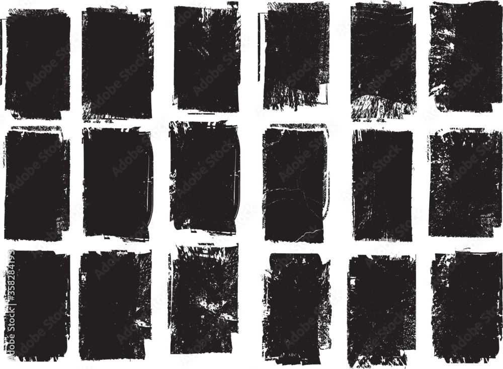 Vector Grunge Elements Set . Halftones , Corners , Splats , Brush ...