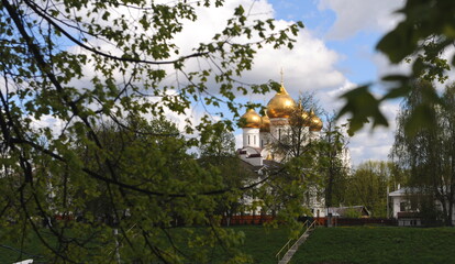 Wall Mural - View of Cathedral church in Yaroslavl, Russia