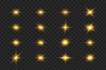 Poster - Collection of flashes, lights and sparks.