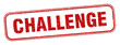 challenge stamp. challenge square grunge sign. label