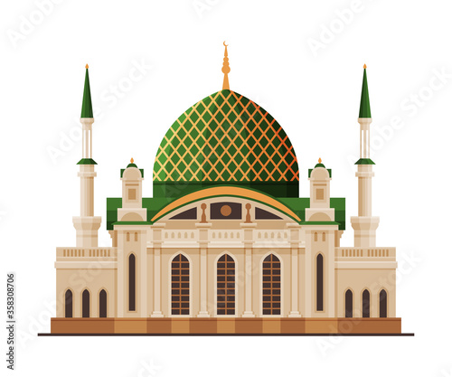 Fotomural Sultan Qaboos Mosque, Muscat City Architecture, Travel to Oman Famous Landmark,