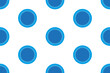 © Anton - White background with big blue dots. Wrapping.