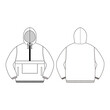 Anorak vector illustration flat outline template clothing collection top