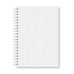 Aufkleber - White realistic a5 notebook closed with shadows.