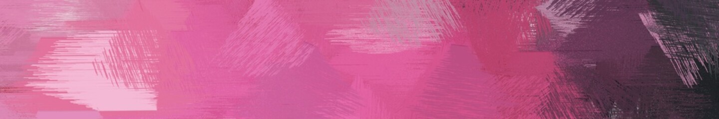 Poster - wide landscape graphic with colorful brush strokes background with pale violet red, very dark magenta and pink. can be used for background, canvas or poster