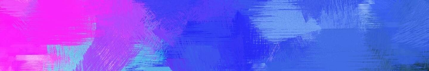 Poster - wide landscape graphic with art brush strokes background with royal blue, medium orchid and medium slate blue. can be used for background, canvas or poster