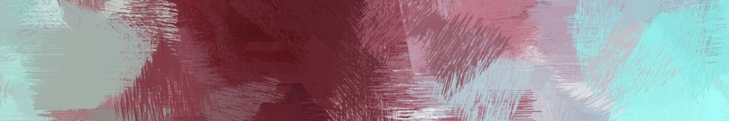 Poster - wide landscape graphic with abstract brush strokes background with pastel blue, old mauve and antique fuchsia. can be used for wallpaper, cards, poster or banner