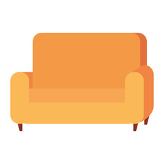 Sticker - comfortable sofa, luxury couch, modern house sofa, domestic couch furniture, cozy luxury couch vector illustration design