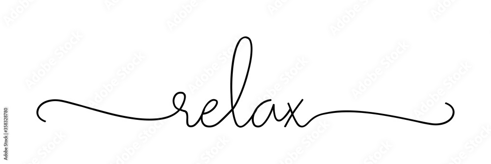 RELAX. Lettering typography poster vector design banner