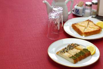 Wall Mural - deep fried shrimp toast, chinese dim sum dish