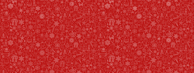 Poster - Beautiful Xmas pattern with ornaments. Christmas wrapping paper concept. Vector