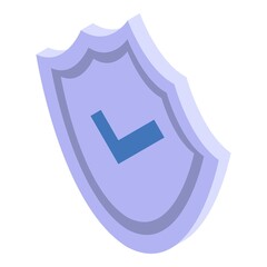 Poster - Shield personal guard icon. Isometric of shield personal guard vector icon for web design isolated on white background