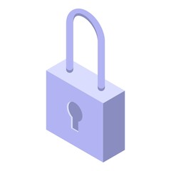 Poster - Security padlock icon. Isometric of security padlock vector icon for web design isolated on white background