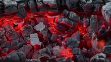 slow Gorenje of hot coals on the grill