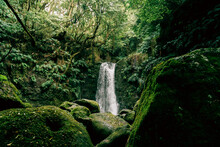 Waterfall On Sao Miguel Island, Azores, Portugal