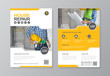 © Birth Brand - Construction tools cover and back page a4 flyer design template for print