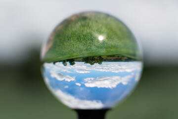 spring fields through a crystal ball