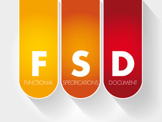 Aufkleber - FSD - Functional Specifications Document, concept background
