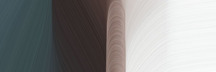 Poster - simple colorful modern curvy waves background illustration with dark slate gray, linen and gray gray color