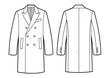 Vector illustration of classic men's coat. Clothes in business style
