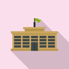 Poster - college building icon. flat illustration of college building vector icon for web design