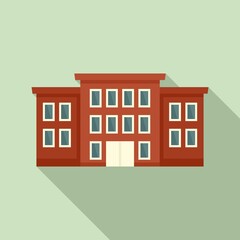 Poster - school building icon. flat illustration of school building vector icon for web design