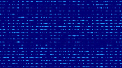 Leinwandbilder - Matrix abstract glitch blue background. Abstract blue vector illustration.