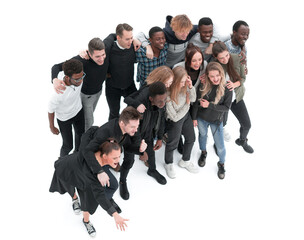 Wall Mural - group of diverse young people looking at the camera