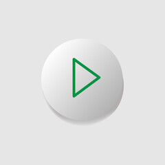 Fototapete - Modern icon button design play vector isolated on white background