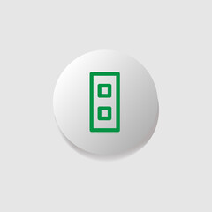 Fototapete - Modern icon button design speaker vector isolated on white background