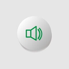 Fototapete - Modern icon button design audio vector isolated on white background