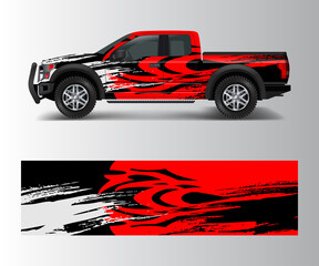 modern design for truck graphics vinyl wrap vector