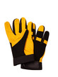 © Dennis M. Swanson - Yellow and black leather work gloves shot in studio on white background