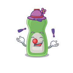 Poster - A dishwashing liquid cartoon design style love playing juggling