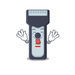 Sticker - amusing electric shaver cartoon picture style with tongue out face