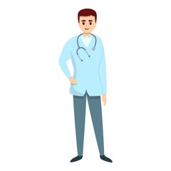 Poster - Medical cardiologist icon. Cartoon of medical cardiologist vector icon for web design isolated on white background