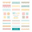 Vector set of 20 sketch lace seamless brushes.