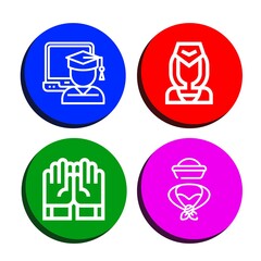 Canvas Print - uniform icon set