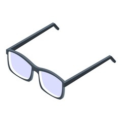 Poster - Student eyeglasses icon. Isometric of student eyeglasses vector icon for web design isolated on white background