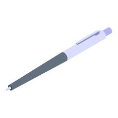 Poster - Student test pen icon. Isometric of student test pen vector icon for web design isolated on white background
